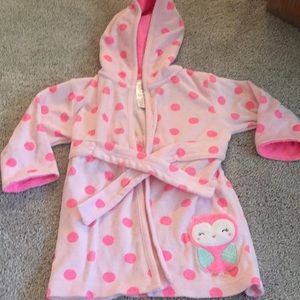 Pink baby bath robe